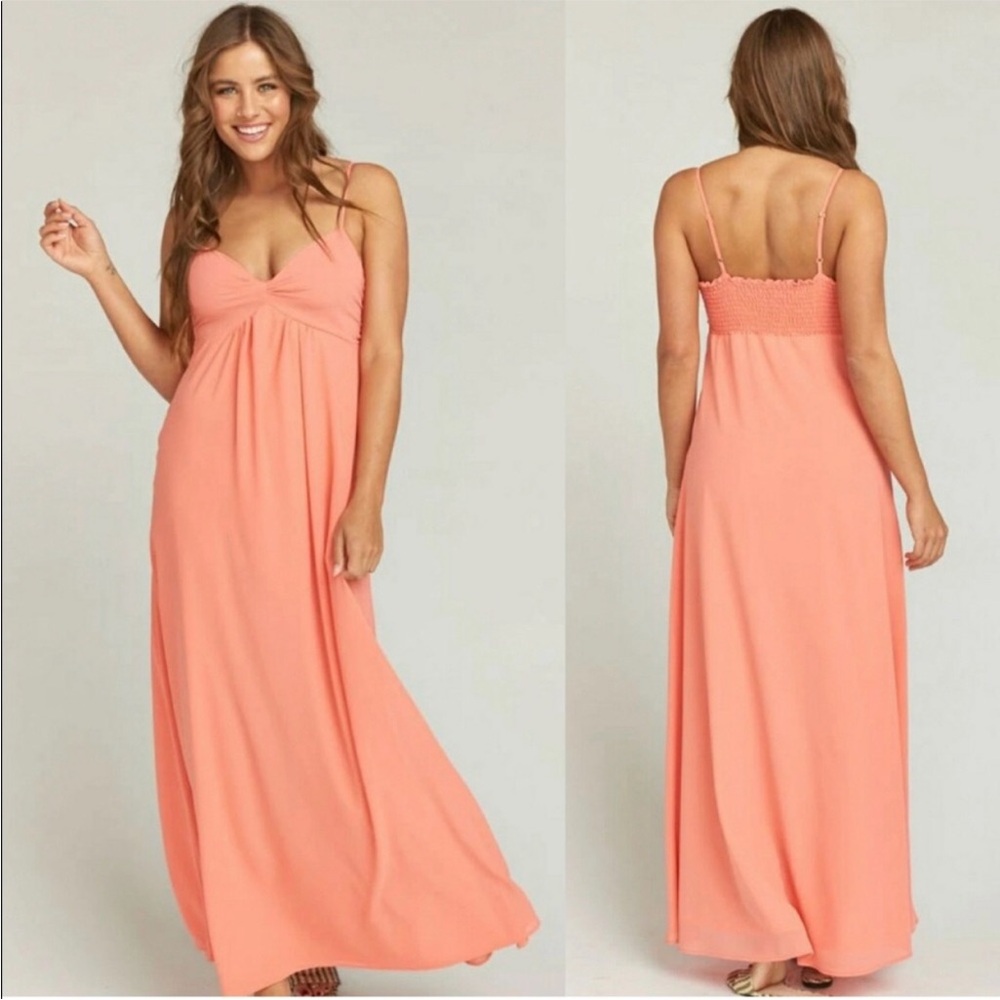 Show Me Your MUMU Magnolia Maxi Dress Salmon